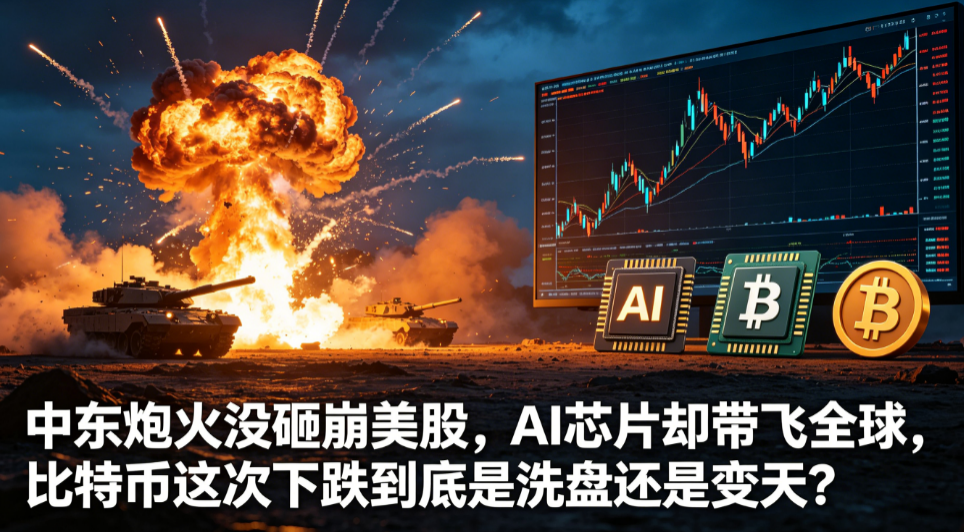 The Middle East artillery fire didn't collapse the US stock market, but AI chips have taken the world by storm. Is this decline of Bitcoin a washout or a change in the weather?